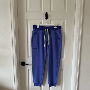 Figs Blueberry Jogger Pants with Neon Drawstring